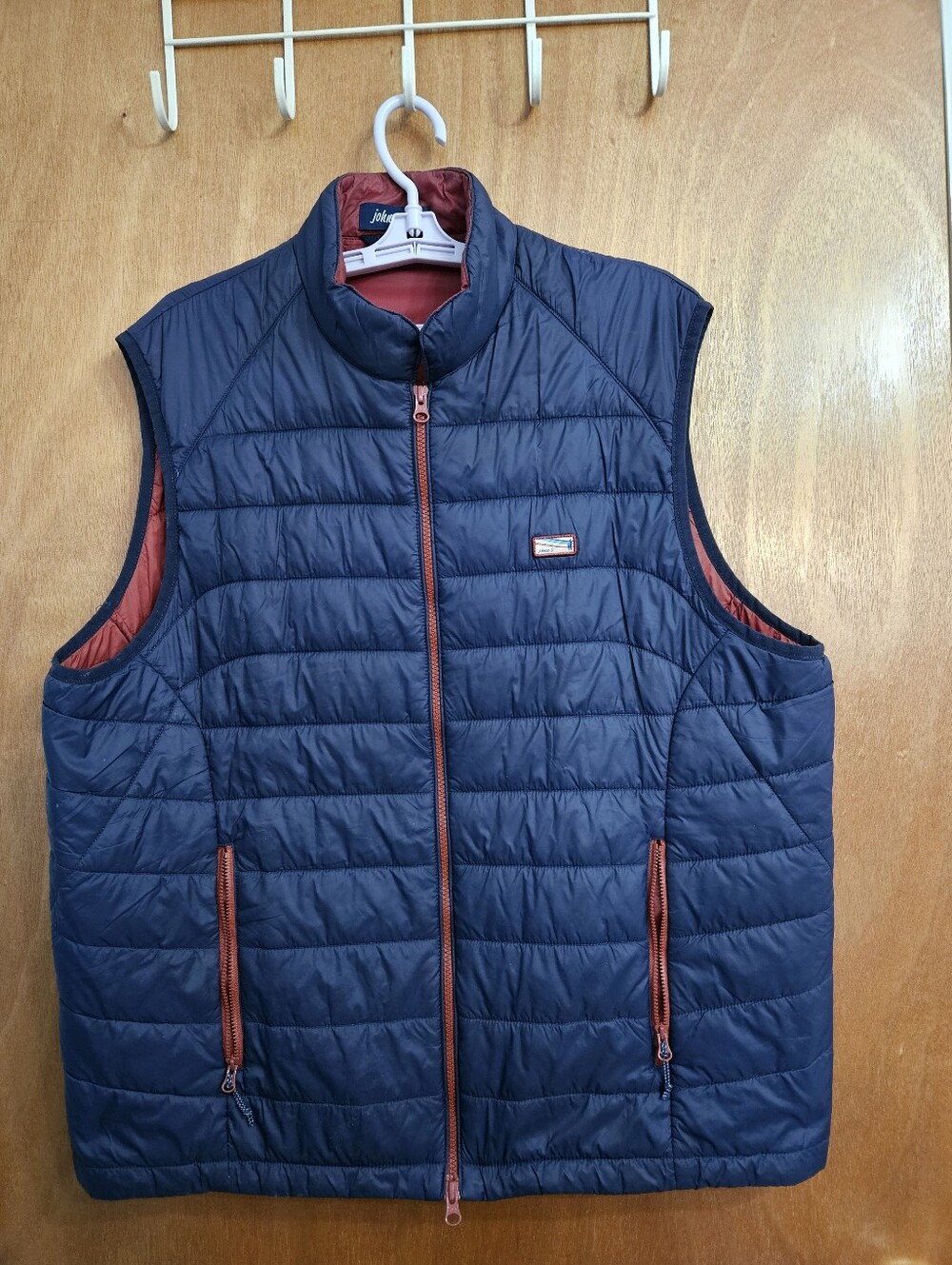 Johnnie-O Men's Hudson Puffer Vest Full 2-Way Zip Wake Blue 2XL Nylon Never Worn